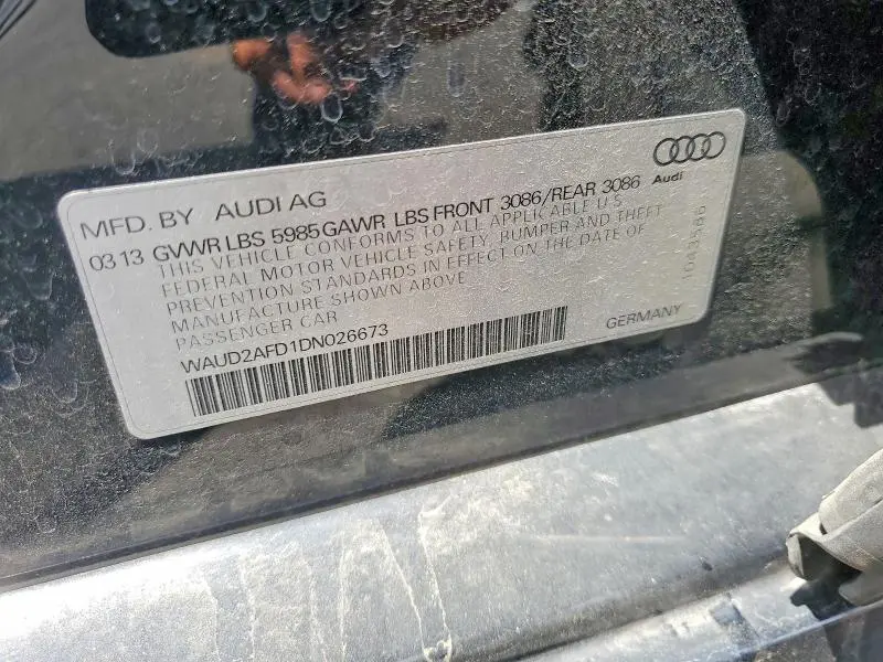 2013 AUDI S8 QUATTRO  