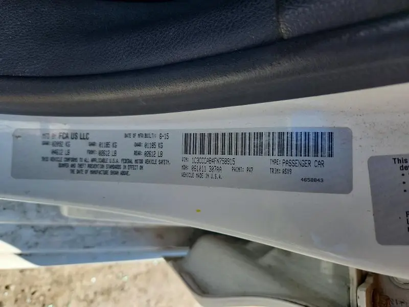 2015 CHRYSLER 200 LIMITED  