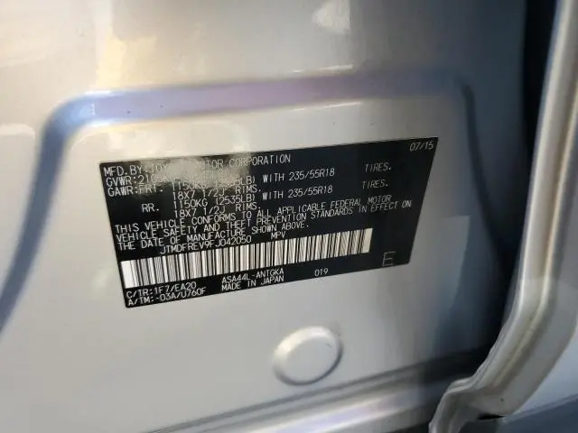 2015 TOYOTA RAV4 LIMITED  