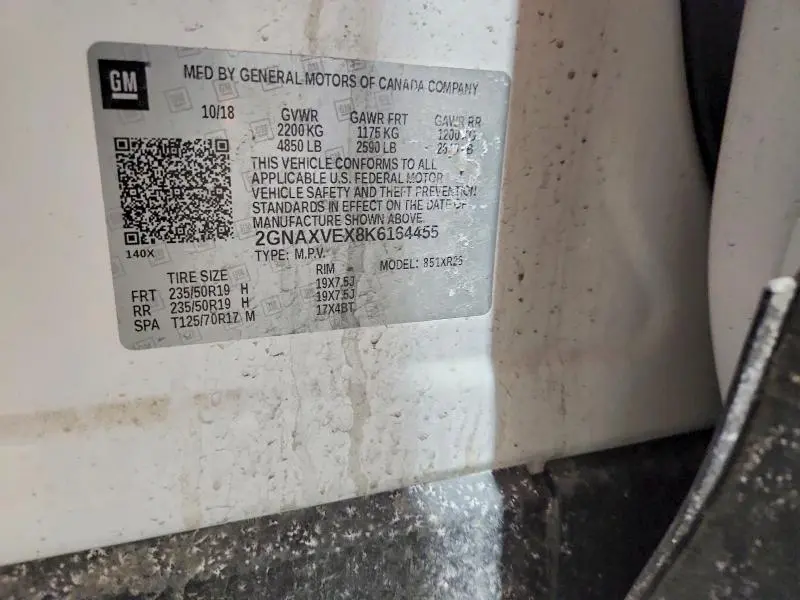 2019 CHEVROLET EQUINOX LT  