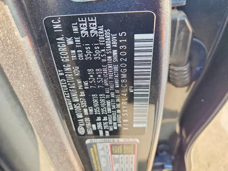 2021 KIA SORENTO S  