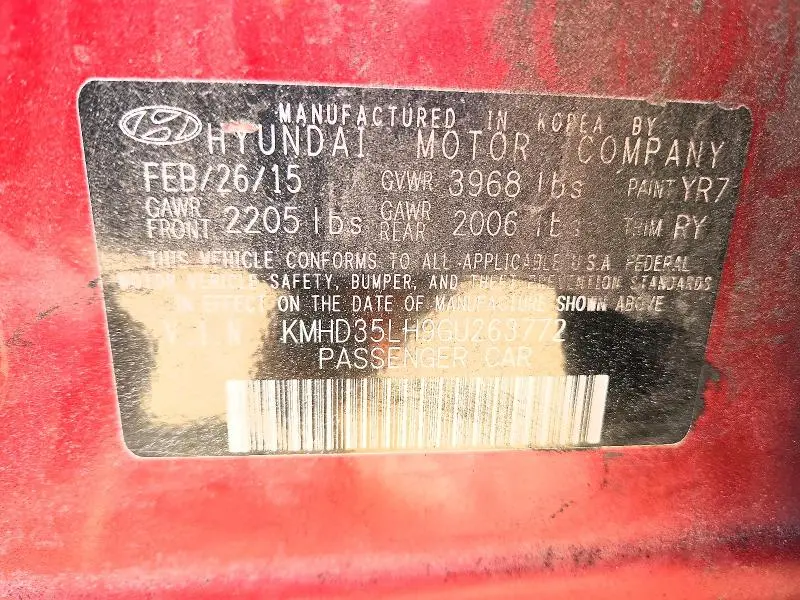 2016 HYUNDAI ELANTRA GT BASE  