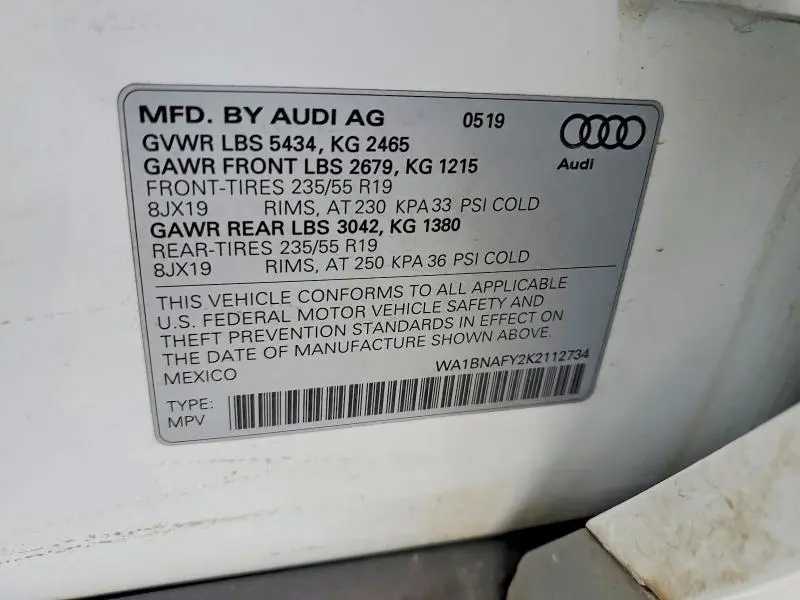 2019 AUDI Q5 PREMIUM PLUS  