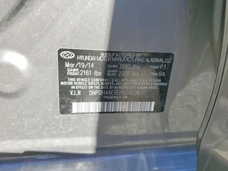 2014 HYUNDAI ELANTRA SE  