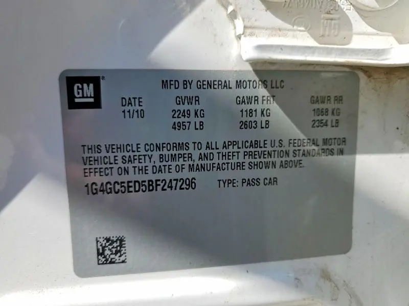 2011 BUICK LACROSSE CXL  