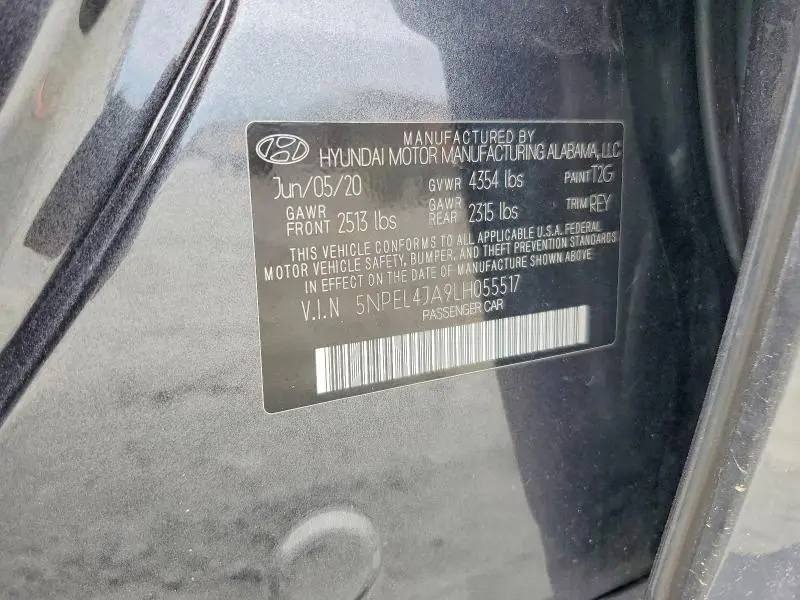 2020 HYUNDAI SONATA SEL  