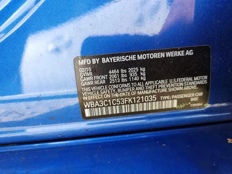 2015 BMW 328 I SULEV  