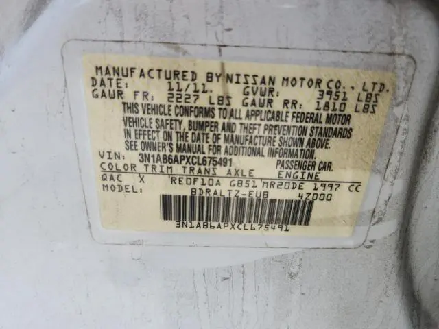 2012 NISSAN SENTRA 2.0