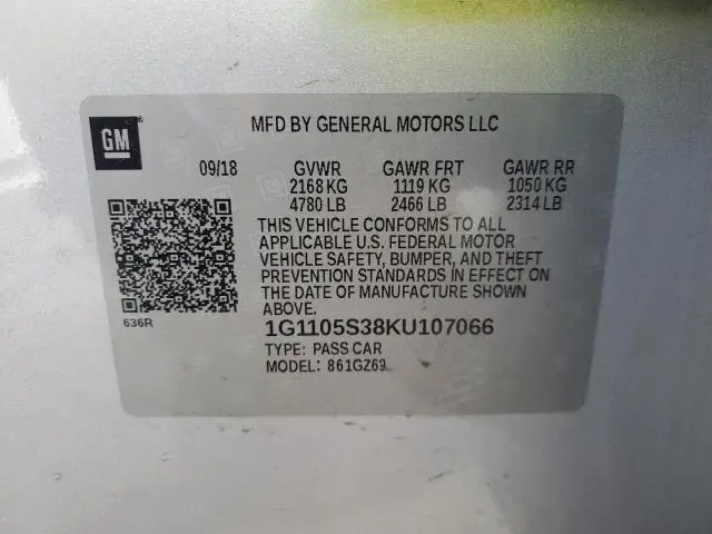 2019 CHEVROLET IMPALA PREMIER  