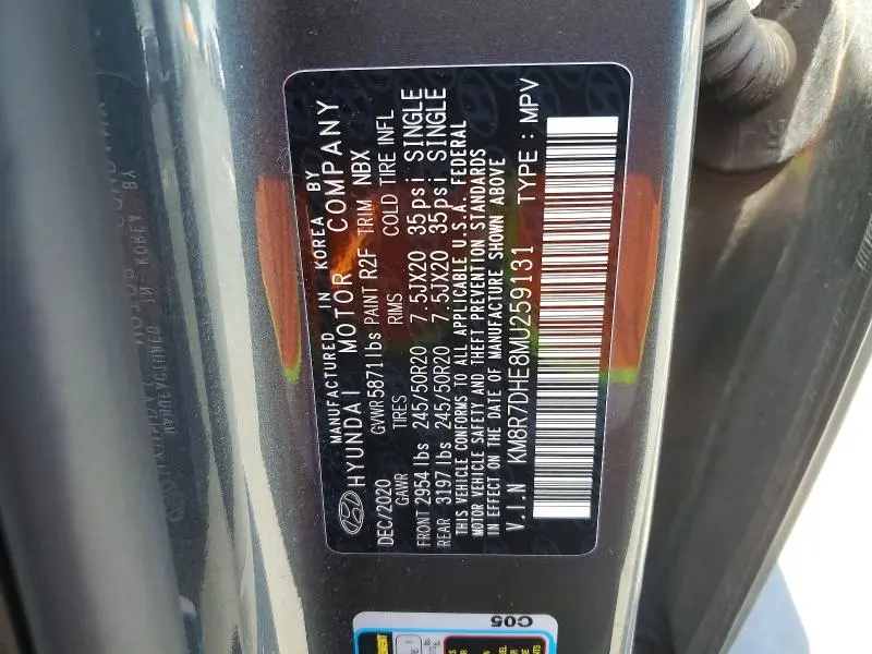 2021 HYUNDAI PALISADE CALLIGRAPHY  