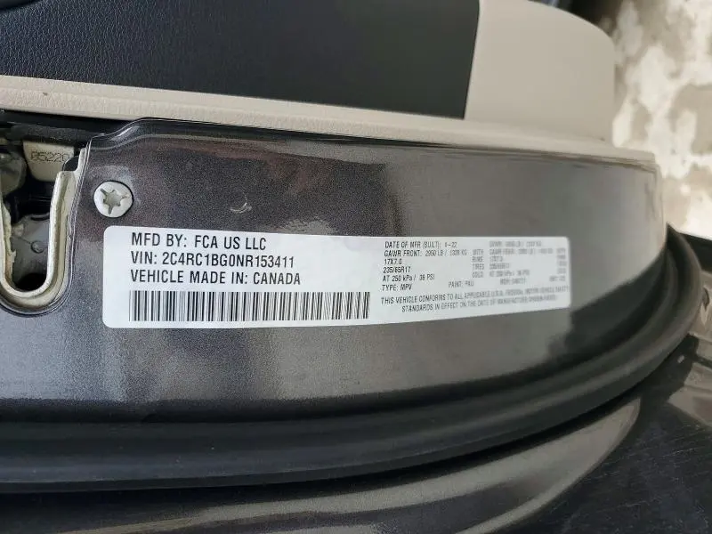 2022 CHRYSLER PACIFICA TOURING L  