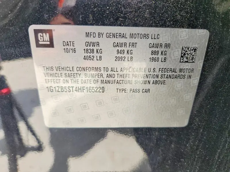 2017 CHEVROLET MALIBU LS  