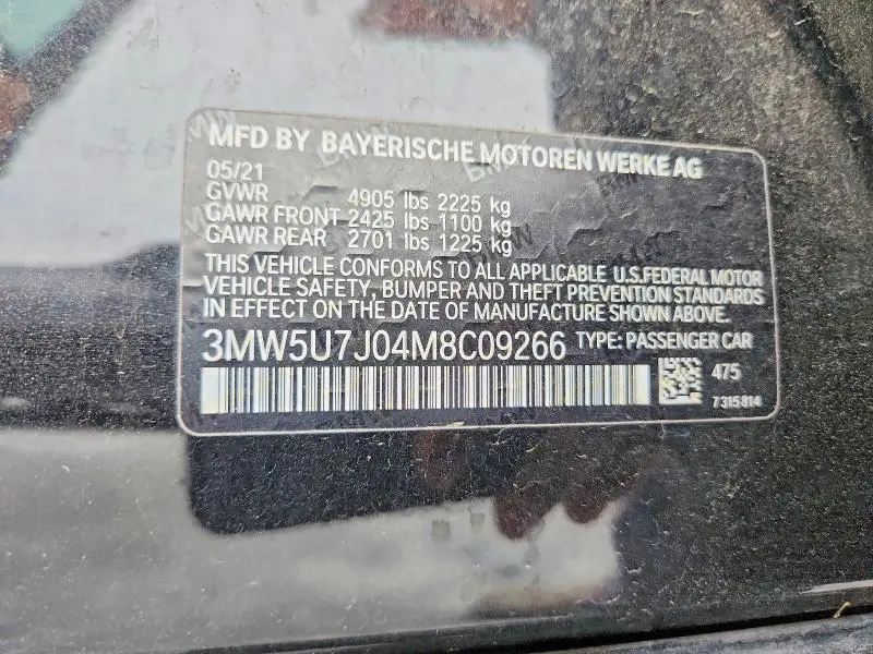 2021 BMW M340I   