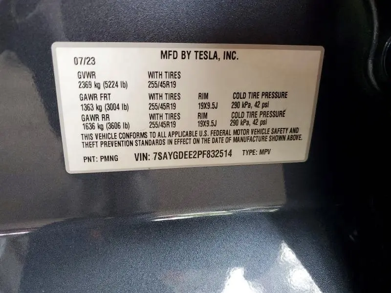 2023 TESLA MODEL Y   