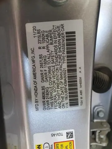 2021 ACURA TLX TECHNOLOGY  