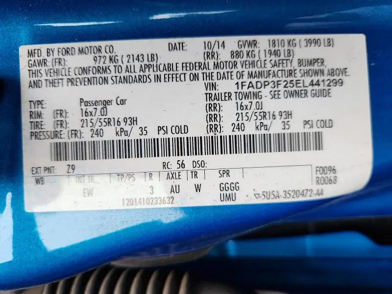 2014 FORD FOCUS SE  