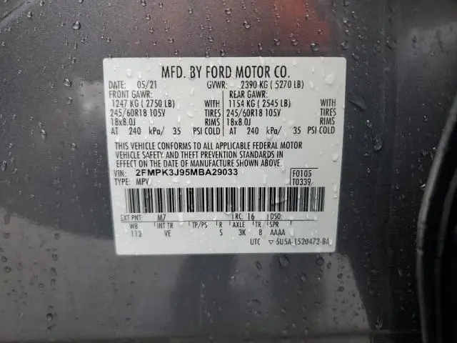 2021 FORD EDGE SEL  
