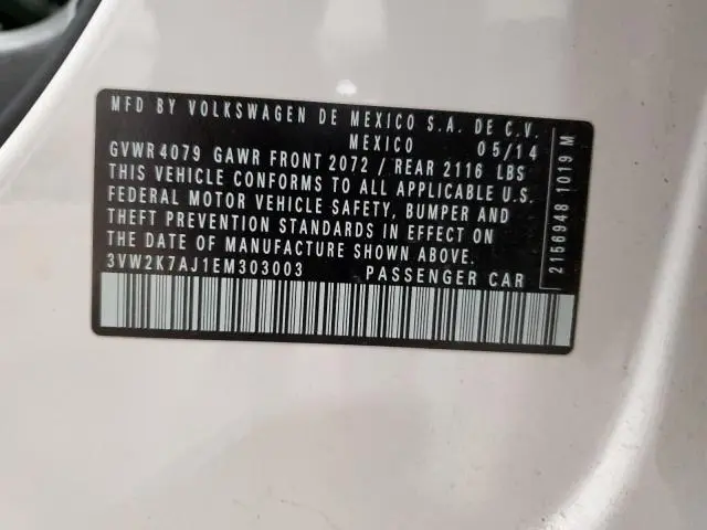 2014 VOLKSWAGEN JETTA BASE  