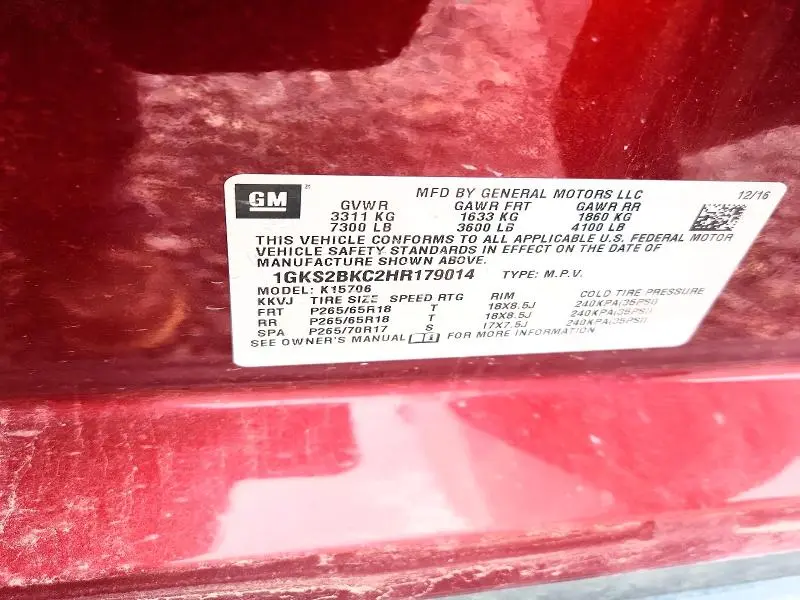 2017 GMC YUKON SLT  
