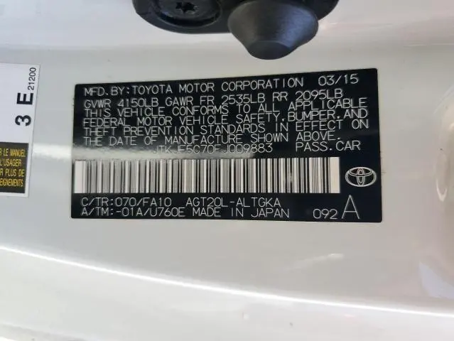 2015 TOYOTA SCION TC   