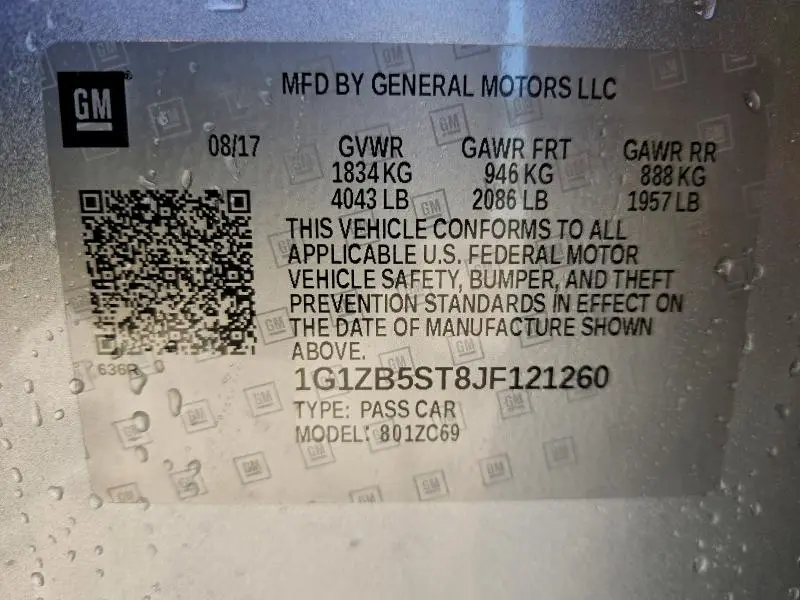 2018 CHEVROLET MALIBU LS  