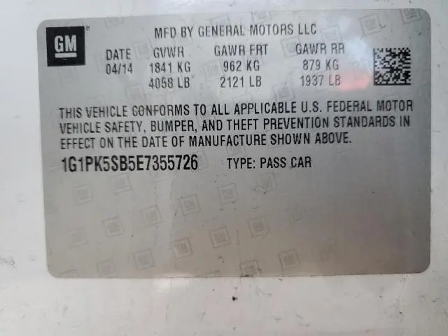 2014 CHEVROLET CRUZE LT  