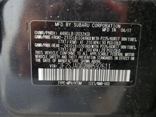 2017 SUBARU FORESTER 2.5I PREMIUM  