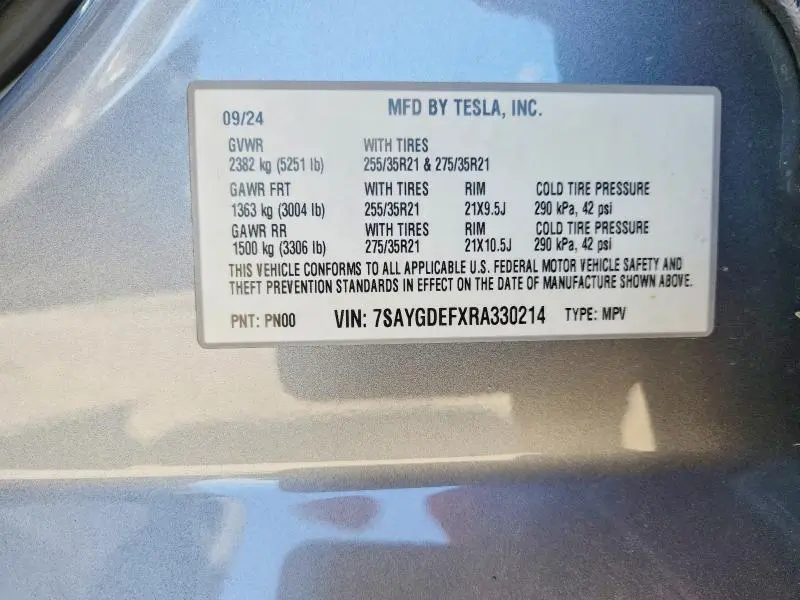 2024 TESLA MODEL Y   