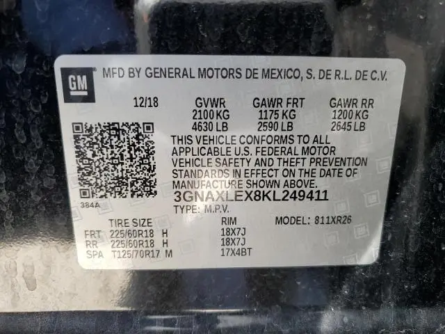 2019 CHEVROLET EQUINOX LT  