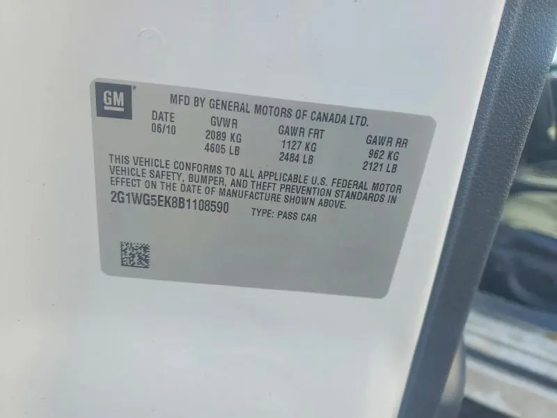 2011 CHEVROLET IMPALA LT  