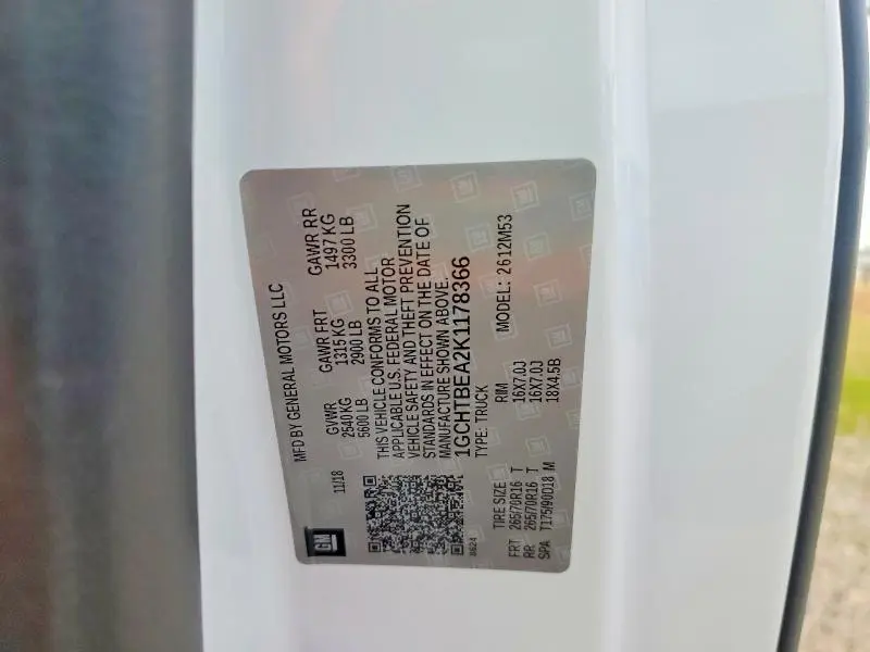 2019 CHEVROLET COLORADO   