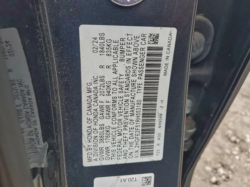 2024 HONDA CIVIC SPORT  