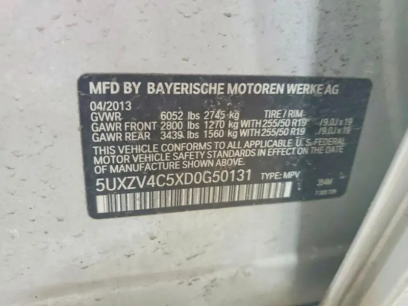 2013 BMW X5 XDRIVE35I  