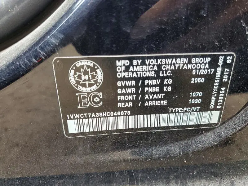 2017 VOLKSWAGEN PASSAT SEL PREMIUM  