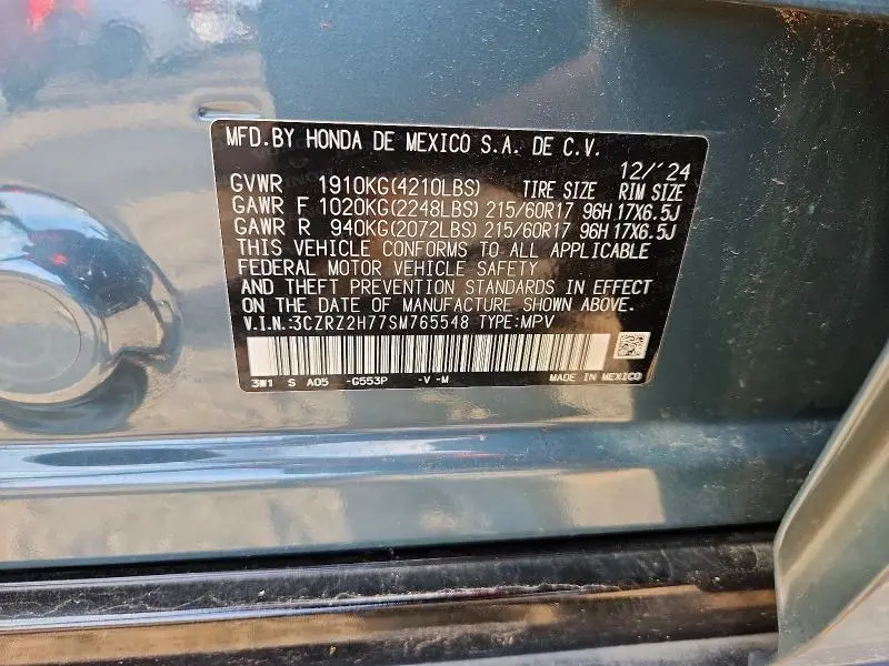 2025 HONDA HR-V EXL  