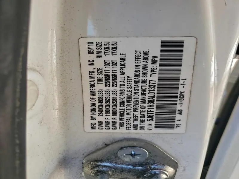 2010 HONDA ACCORD CROSSTOUR EX  