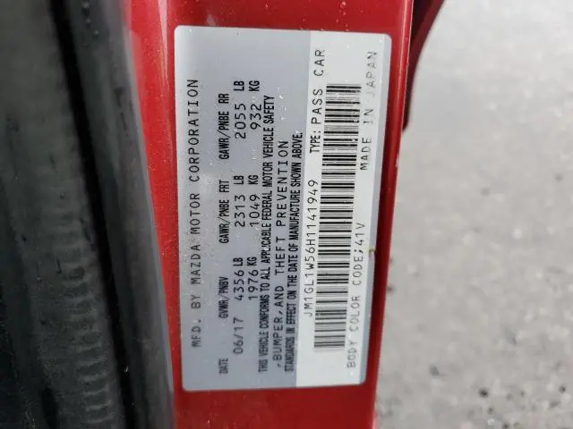 2017 MAZDA 6 GRAND TOURING  