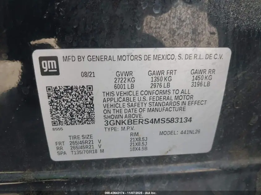 2021 CHEVROLET BLAZER FWD RS