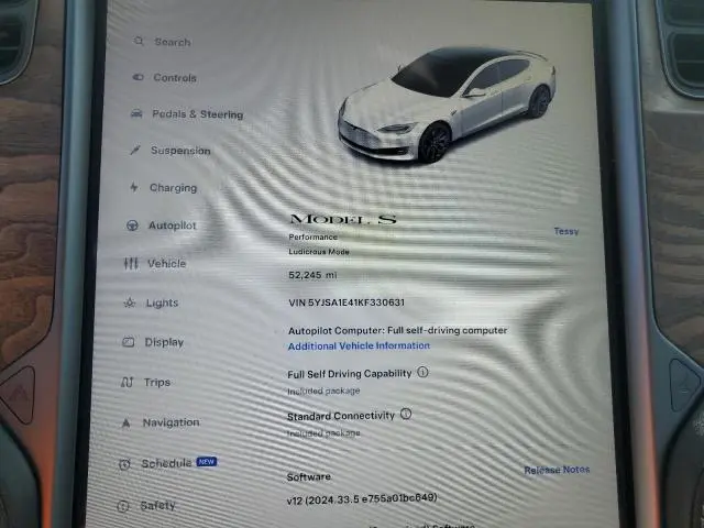 2019 TESLA MODEL S   