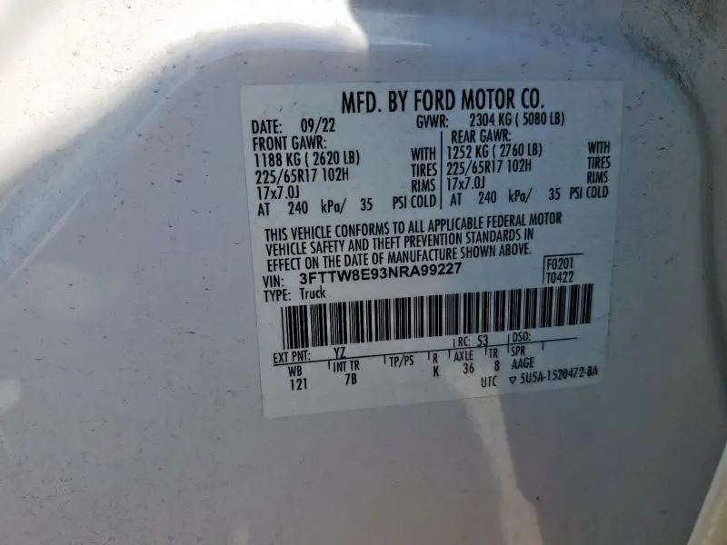 2022 FORD MAVERICK XL  