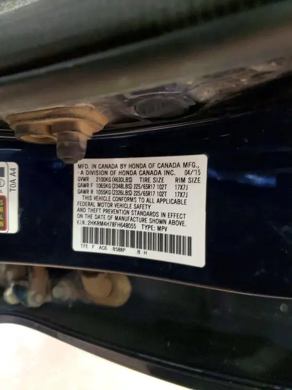 2015 HONDA CR-V EXL  
