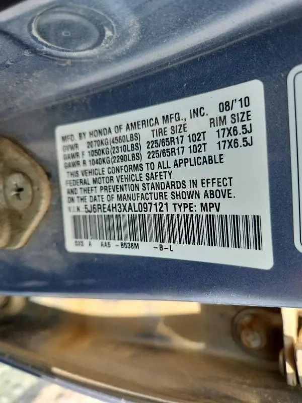 2010 HONDA CR-V LX  