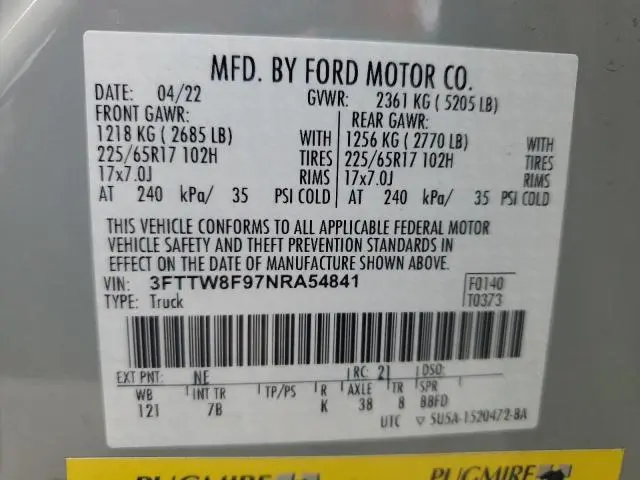 2022 FORD MAVERICK XL  
