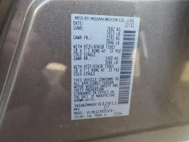 2013 NISSAN PATHFINDER S  