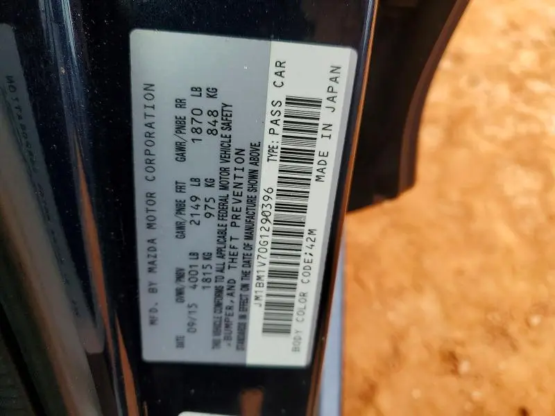 2016 MAZDA 3 TOURING  