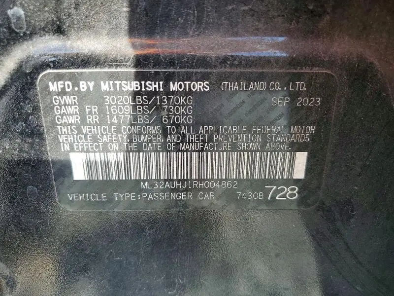 2024 MITSUBISHI MIRAGE ES  