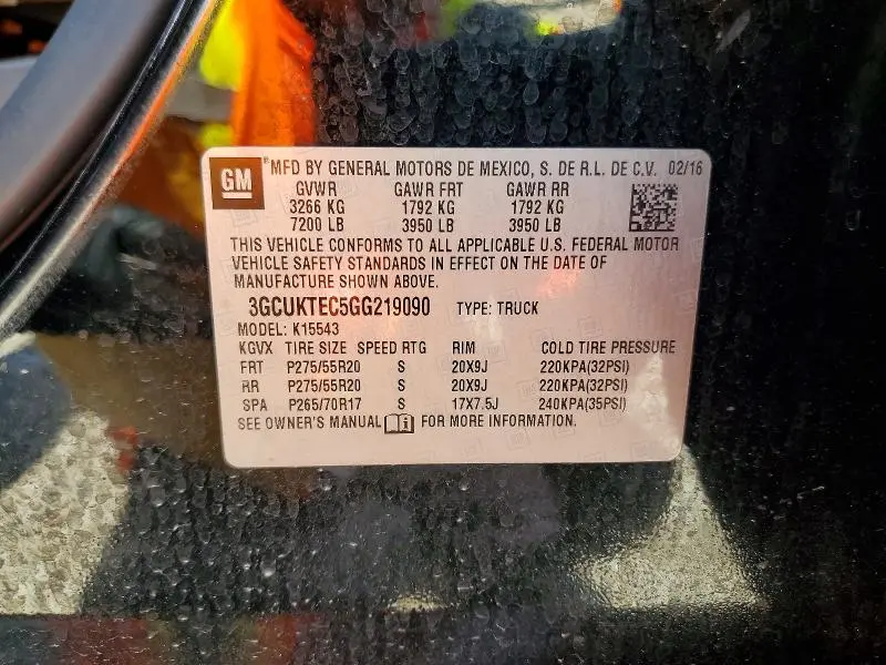 2016 CHEVROLET SILVERADO K1500 HIGH COUNTRY  
