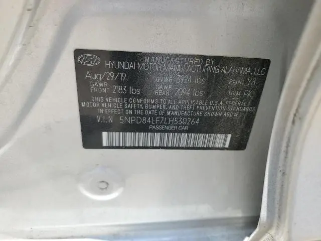 2020 HYUNDAI ELANTRA SEL  