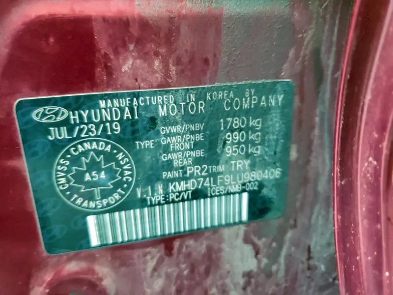 2020 HYUNDAI ELANTRA SE  