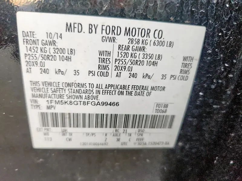 2015 FORD EXPLORER SPORT  